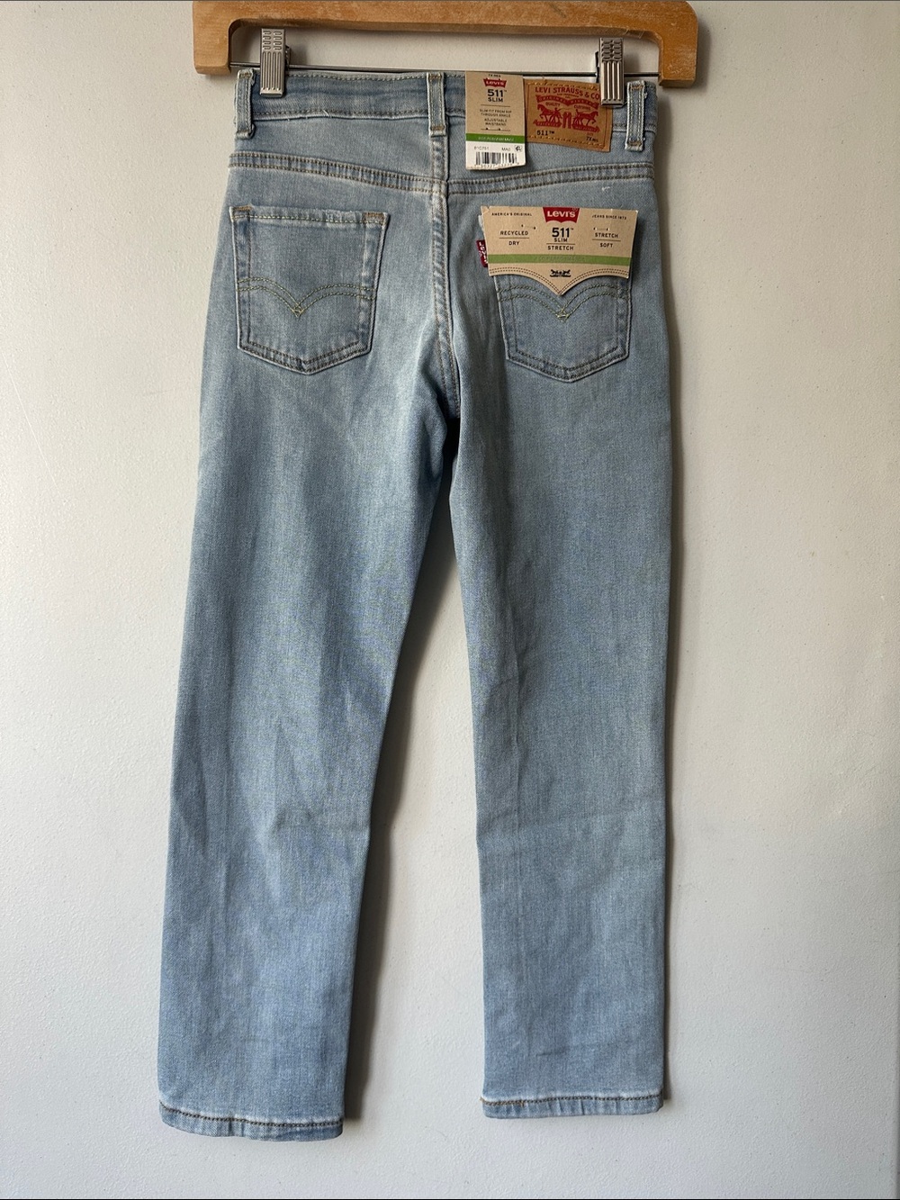 Levi's Light Wash Kids 511 Slim Jeans SOFT STRETCH ECO PERFORMANCE - Picture 6 of 11